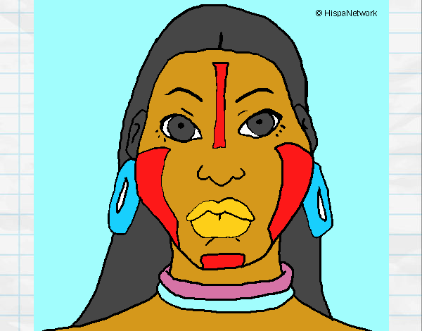 Desenho Mulher maia pintado por mcastrode