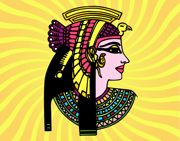 Desenho Perfil Cleopatra pintado por mcastrode