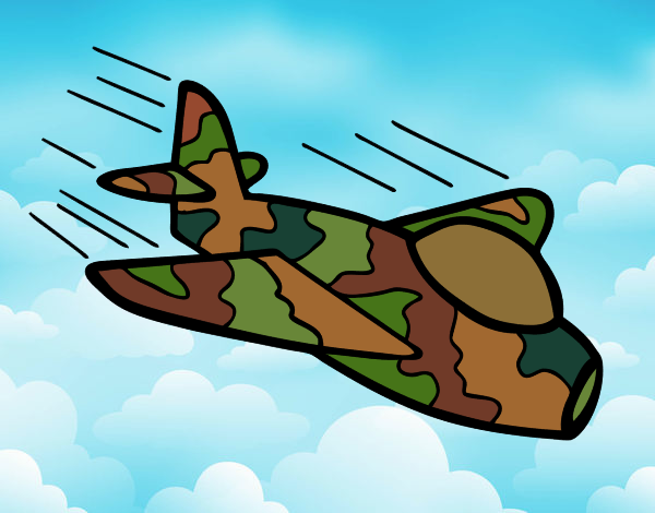 Desenho Avião da camuflagem pintado por Craudia