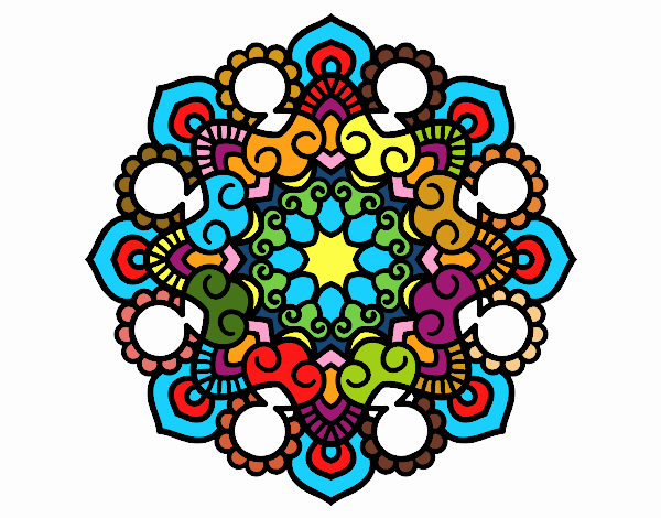 Desenho Mandala reunião pintado por ameireles