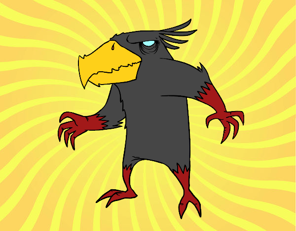 Desenho Pássaro monstro maligno pintado por NdPraFazer