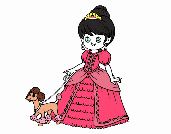 Princesa com cachorro