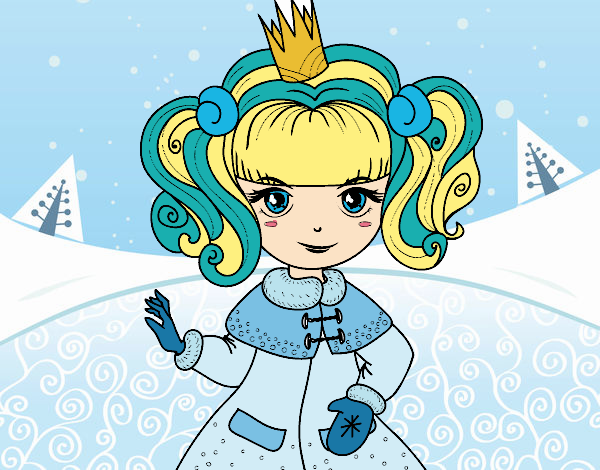 Desenho Princesa de inverno pintado por ThaySilvaa
