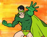 Desenho Super-herói mascarado pintado por RENE