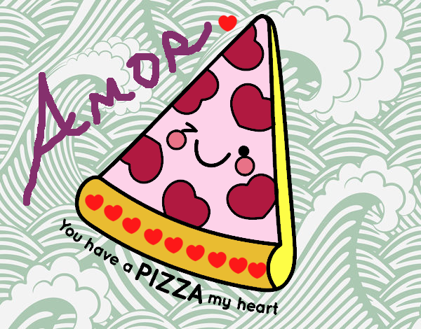 Desenho You have a pizza my heart pintado por Natani