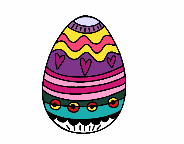 Desenho Decoração de ovos de Páscoa pintado por JujuKB