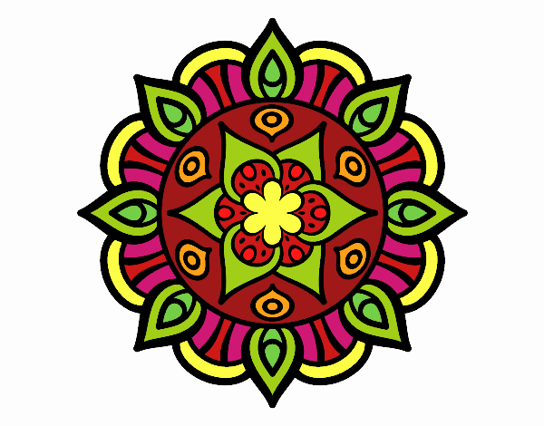 Desenho Mandala vida vegetal pintado por FidgetyAxe