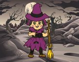 Mini bruja de Halloween 