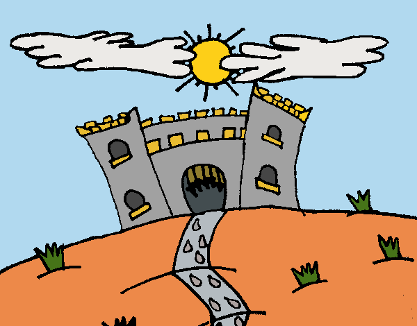Desenho Castelo maléfico pintado por Craudia