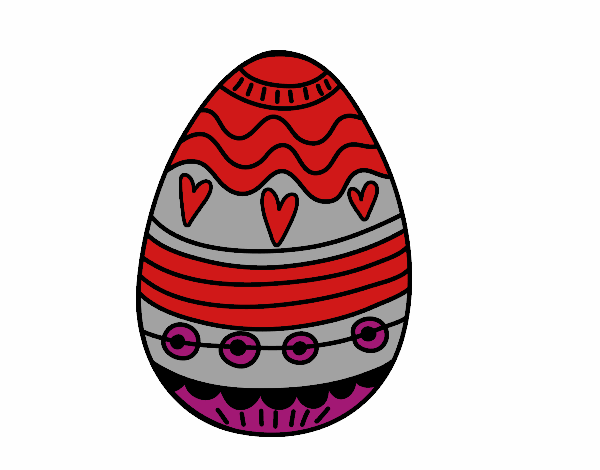 Desenho Decoração de ovos de Páscoa pintado por gifinotti