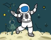 Desenho Um astronauta no espaço da estrela pintado por ImShampoo