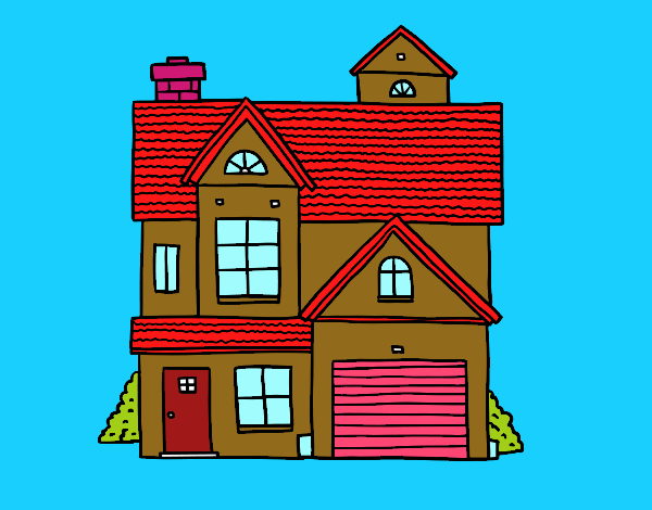 Desenho Casa de família americana pintado por gigi2018