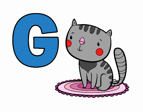 Desenho de G de Gato pintado e colorido por Usuário não registrado o dia de Abril do
