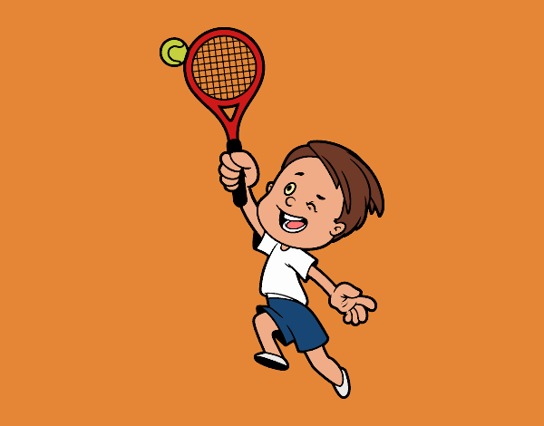 Desenho Menino jogando o tênis pintado por Craudia