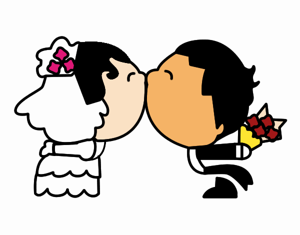 Beijo da recém casado