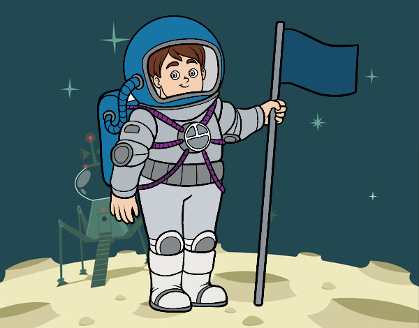 Desenho Um astronauta pintado por Fernandam