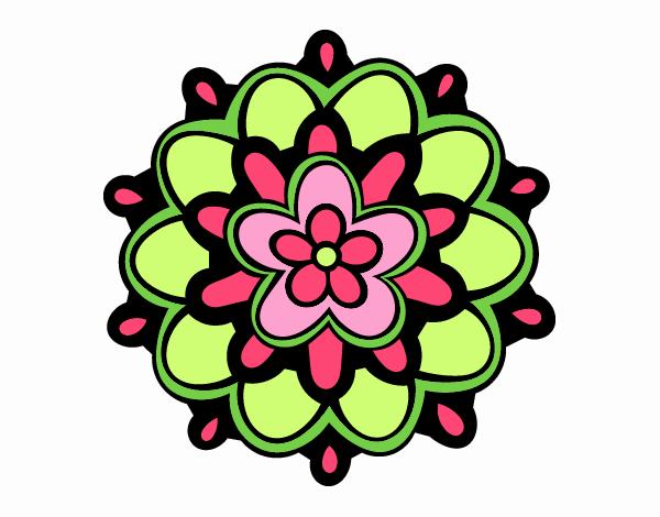 Mandala com uma flor