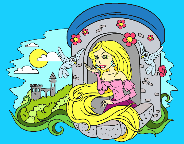 Desenho Princesa Rapunzel pintado por beca-loka