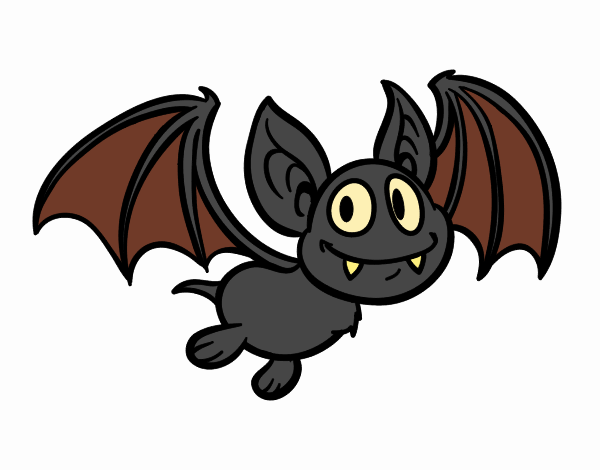 Desenho de Um morcego do Halloween pintado e colorido por Usuário não  registrado o dia 09 de Junho do 2017