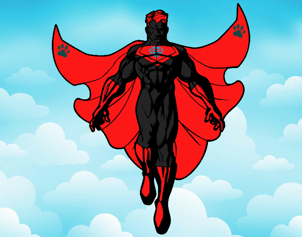 Um Super herói a voar