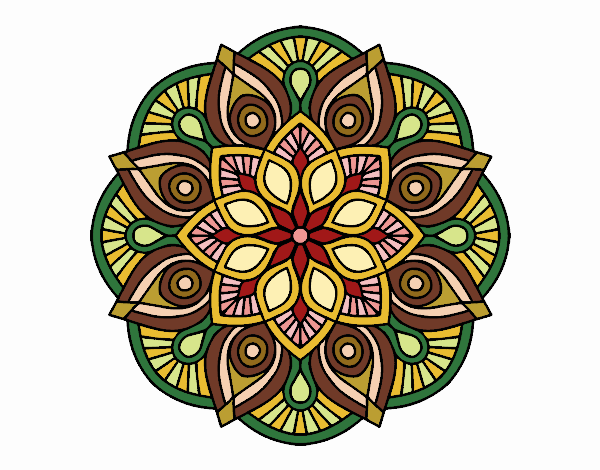 Desenho Mandala alhambra pintado por Craudia