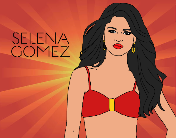 Desenho Selena Gomez pintado por Craudia