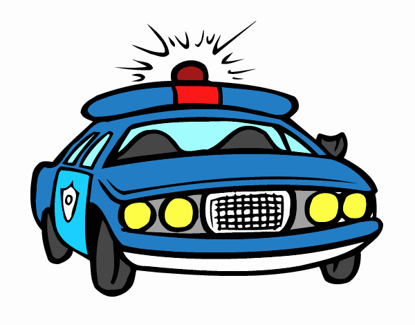 Desenho de Um carro de polícia para Colorir - Colorir.com