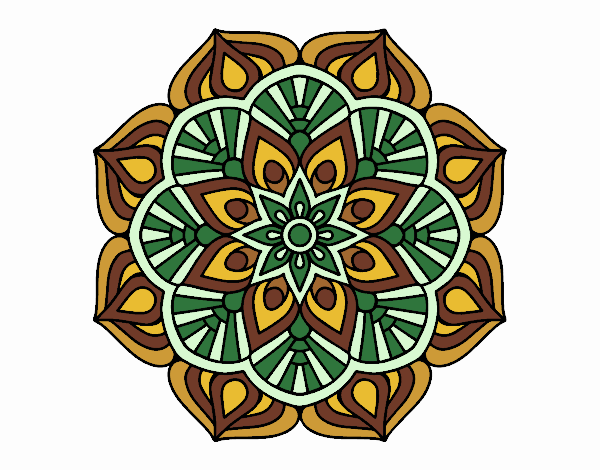 Desenho Uma mandala de flor oriental pintado por Craudia
