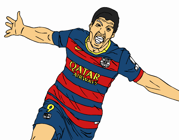  Suárez comemorando um gol 