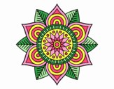 Desenho Mandala da flor da estrela pintado por Craudia