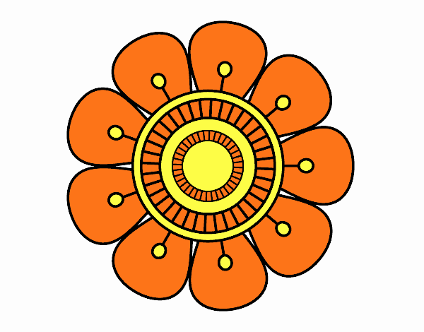 Mandala em forma de flor