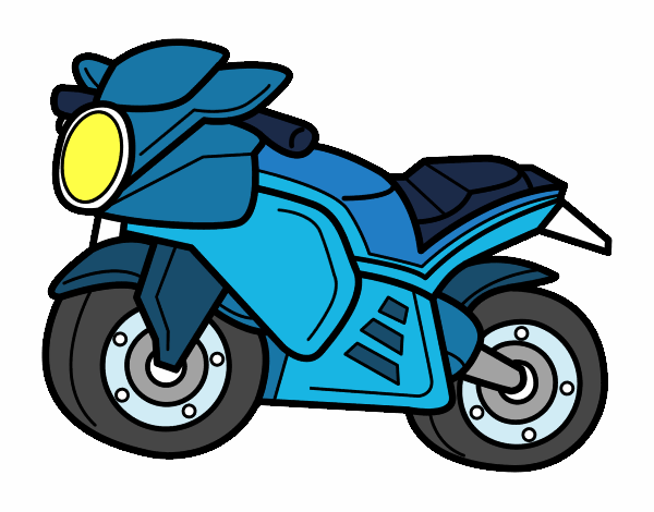 Desenho de Moto esportiva pintado e colorido por Usuário não registrado o  dia 27 de Janeiro do 2019