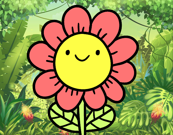 Uma flor sorridente