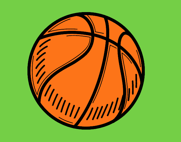 Desenho de Bola de Basquetebol para colorir