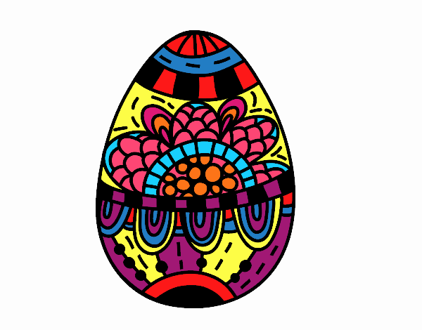 Um ovo de páscoa floral