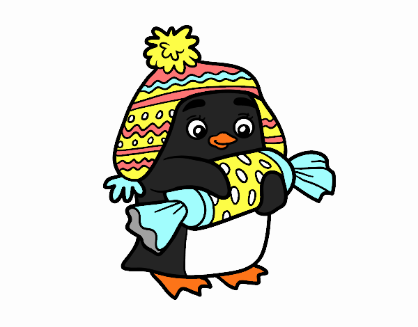 Pinguim com caramelo