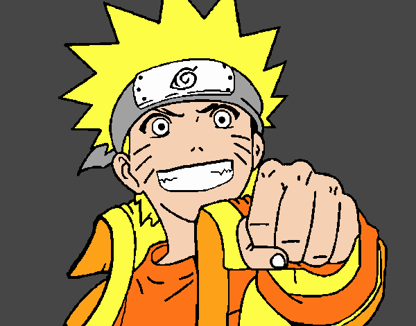 Desenho de Naruto alegre para Colorir - Colorir.com