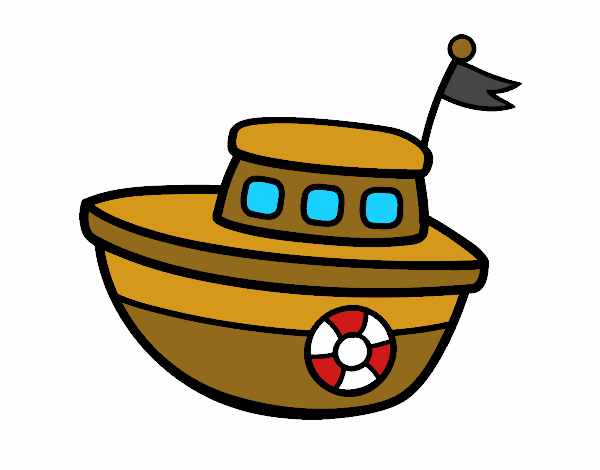 Um barco de brinquedo