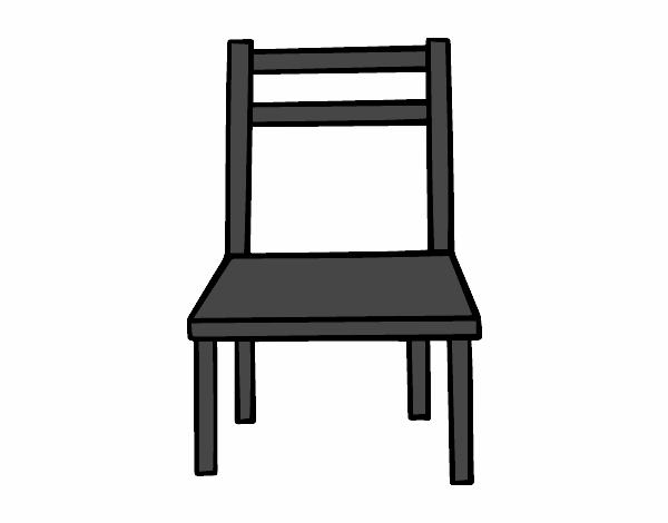 Uma cadeira de madeira