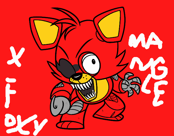 Desenhe Foxy Withered para colorir