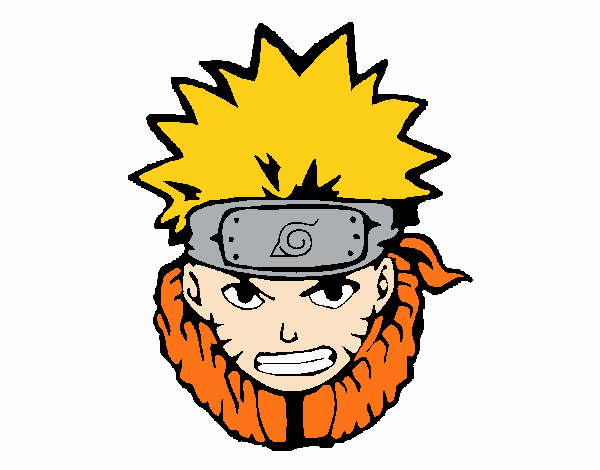 Desenho de Naruto enfurecido pintado e colorido por Usuário não