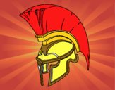 Capacete romano de guerreiro