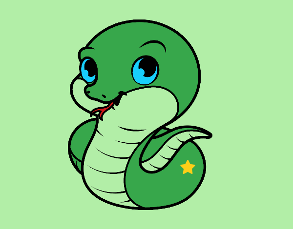 Desenho de Cobra bebê pintado e colorido por Usuário não registrado o dia  03 de Junho do 2023