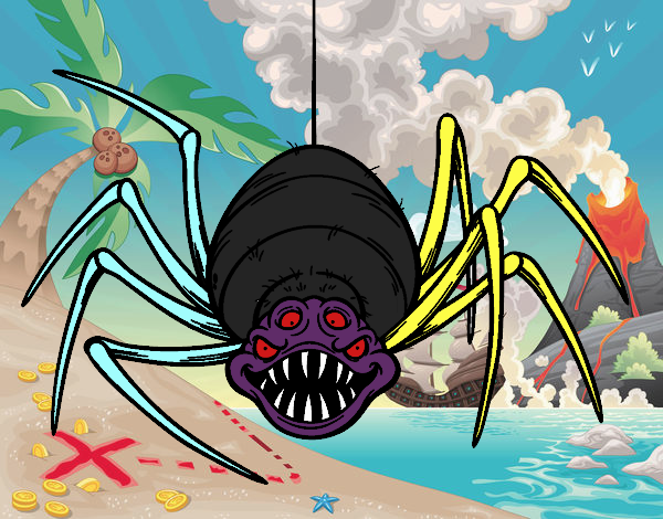 Desenho de Aranha assustadora para Colorir - Colorir.com