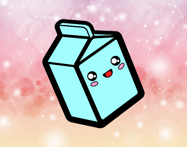 Desenho de Desenho kawaii / Caixa de leite pintado e colorido por Usuário  não registrado o dia 24 de Agosto do 2020