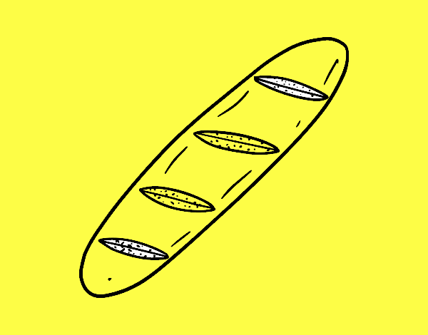 Desenho de Um pedaço de pão pintado e colorido por Usuário não