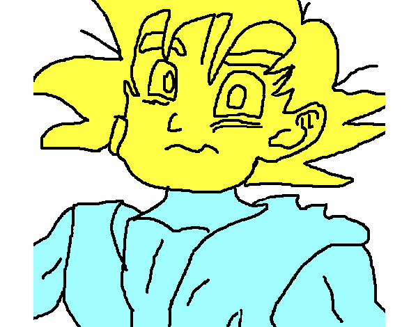 Desenho de Goku pintado e colorido por Usuário não registrado o dia 29 de  Setembro do 2020
