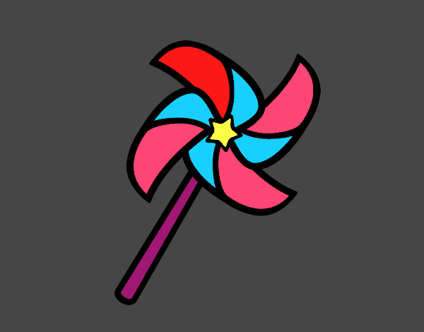 Desenho de Moinho de vento para Colorir - Colorir.com