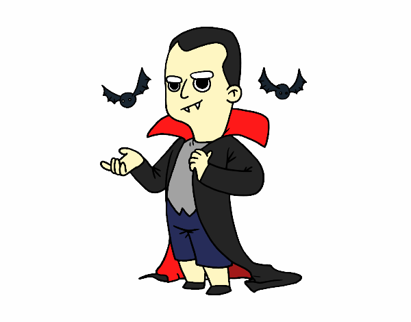 Desenho de Disfarce de vampiro do Halloween para Colorir - Colorir.com