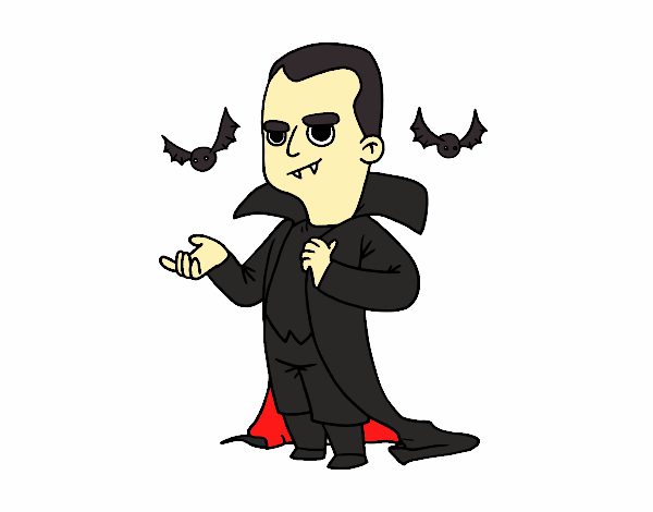 Desenho de Vampiro aterrorizador pintado e colorido por Usuário